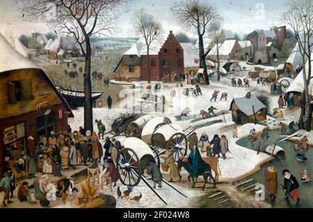 Pieter Brueghel de Jonge (1564 de 1565-1638) - de volkstelling - Palais des Beaux Arts de Lille 25-11-2010 13-57-15. Banque D'Images