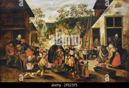 Pieter Brueghel de Jonge (1564-1638) de lierenman Banque D'Images