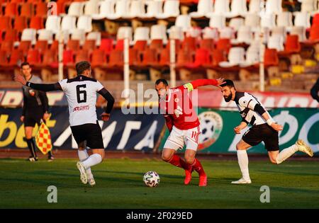 6 mars 2021: Georgi Yomov de CSKA Sofia pendant CSKA Sofia et Lokomotiv Plovdiv sur le stade Balgarska Armiya, Sofia, Bulgarie. Prix Kim/CSM Banque D'Images