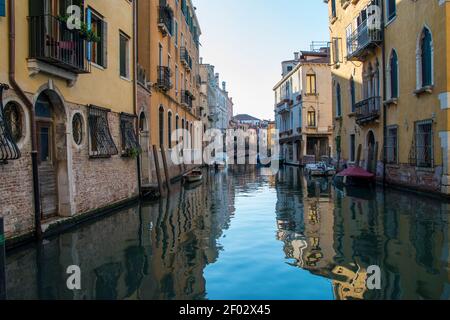 Vue caractéristique de la ville de Venise, Italie, Europe Banque D'Images