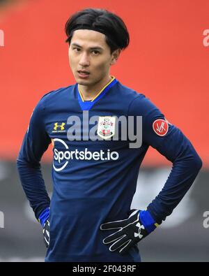 Sheffield, Royaume-Uni. 06e mars 2021. Takumi Minamino #19 de Southampton pendant le match à Sheffield, Royaume-Uni le 3/6/2021. (Photo de Mark Cosgrove/News Images/Sipa USA) crédit: SIPA USA/Alay Live News Banque D'Images