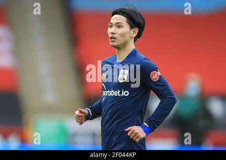 Sheffield, Royaume-Uni. 06e mars 2021. Takumi Minamino #19 de Southampton pendant le match à Sheffield, Royaume-Uni le 3/6/2021. (Photo de Mark Cosgrove/News Images/Sipa USA) crédit: SIPA USA/Alay Live News Banque D'Images