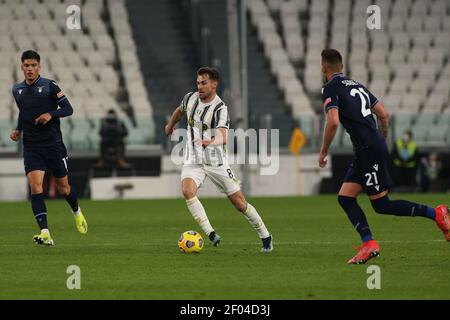 Turin, Italie. 06e mars 2021. Aaron Ramsey (Juventus FC) pendant Juventus FC vs SS Lazio, football italien série A match à Turin, Italie, Mars 06 2021 crédit: Agence de photo indépendante/Alamy Live News Banque D'Images