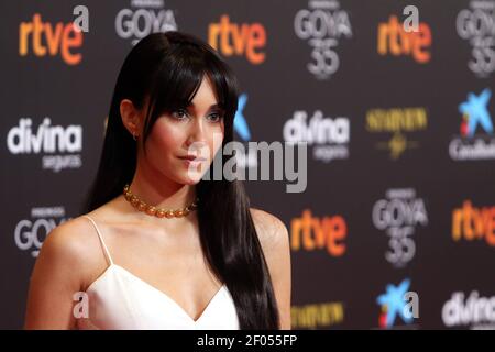 Malaga, Espagne. 06e mars 2021. La chanteuse Aitana Ocaña au photocall pour la 35e édition annuelle des Goya film Awards à Malaga le samedi 06 mars 2021. Credit: CORMON PRESSE/Alamy Live News Banque D'Images