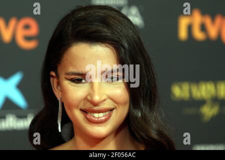 Malaga, Espagne. 06e mars 2021. La chanteuse Nathy Peluso au photocall pour la 35e édition annuelle des Goya film Awards à Malaga le samedi 06 mars 2021. Credit: CORMON PRESSE/Alamy Live News Banque D'Images