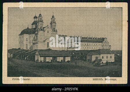 Pinsk, Stary Rynak, Katedra-Jezuicki. Пінск, Стары Рынак, Катэдра-Езуіцкі (1910-14). Banque D'Images