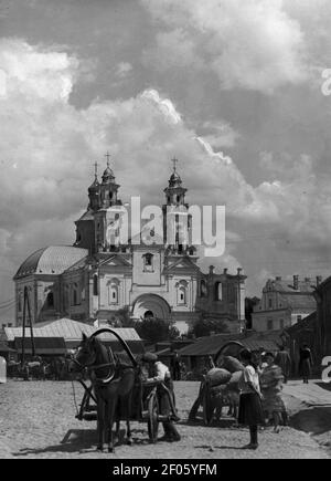 Pinsk, Stary Rynak, Katedra-Jezuicki. Пінск, Стары Рынак, Катэдра-Езуіцкі (1934). Banque D'Images