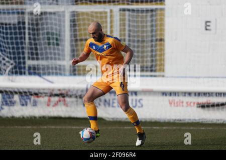 BARROW DANS FURNESS. 6 MARS Farrend Rawson de Mansfield Town pendant le match Sky Bet League 2 entre Barrow et Mansfield Town à la rue Holker, Barrow-in-Furness le samedi 6 mars 2021. (Credit: Mark Fletcher | MI News) Credit: MI News & Sport /Alay Live News Banque D'Images