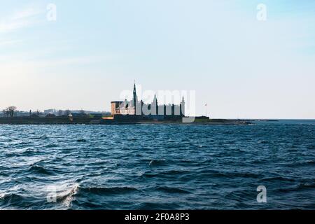 Château de Kronborg à Helsingor Danemark, vue de la mer Banque D'Images