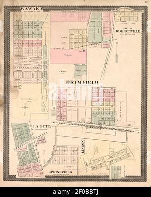 Livre de Plat et enregistrement statistique du comté de Noble, Indiana - contenant une brève histoire du comté, des cantons, des villes et des grandes villes, ainsi qu'une grande carte de l'Indiana et une carte de contour de Banque D'Images