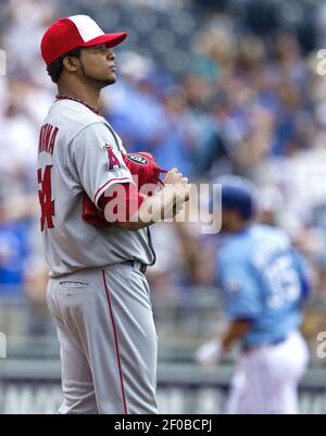 Los Angeles Angels two-way player Shohei Ohtani pitches for the American  League during the MLB All-Star baseball game on July 13, 2021, at Coors  Field in Denver, Colorado. His autographed unworn All-Star