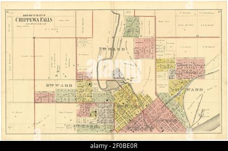 Livre de plat du comté de Chippewa, Wisconsin Banque D'Images