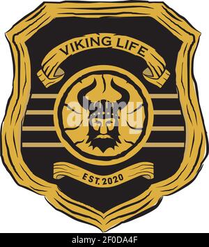 Logo Viking modèle vectoriel Illustration de Vecteur