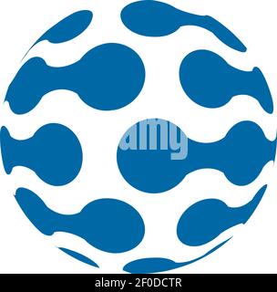 modèle de vecteur d'inspiration pour la conception du logo 3d demi-ton Illustration de Vecteur