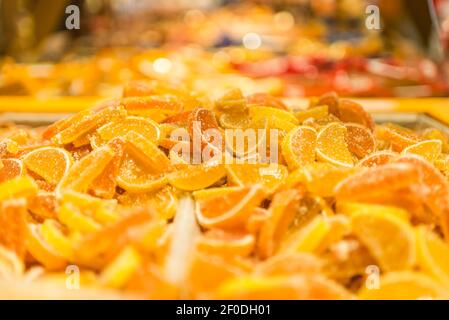 Pile de confiture d'orange sucrée Banque D'Images