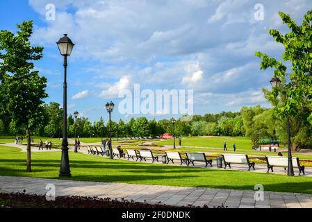 Moscou, Russie - 08 juin. 2016. Vue générale de Tsaritsyno parc en été Banque D'Images