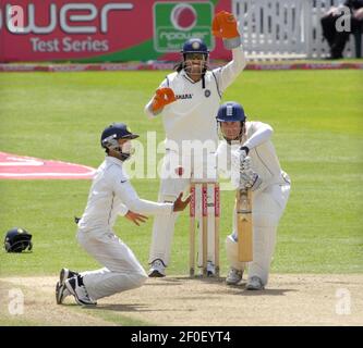 CRICKET 2ÈME TEST ANGLETERRE V INDE À TRENT BRIDGE 4ÈME JOUR VAUGHAN HORS DE KEMBLE. 30/7/2007 PHOTO DAVID ASHDOWN Banque D'Images