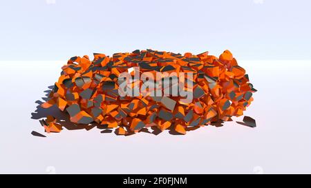 maquette 3d black rock exploder rendu 3d de la scène Banque D'Images