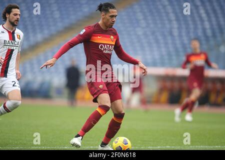 Rome, Italie. 07e mars 2021. ROME, Italie - 07.03.2021:SMAILLING en action pendant la série italienne UN match de football de la ligue 2021 entre COMME ROMA vs GÊNES au stade olympique de Rome. Crédit : Agence photo indépendante/Alamy Live News Banque D'Images