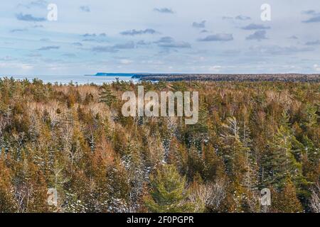 Parc national Fathom Five Comté de Grey Sauble Péninsule-Bruce Ontario Canada Banque D'Images