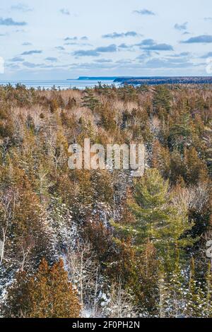 Parc national Fathom Five Comté de Grey Sauble Péninsule-Bruce Ontario Canada Banque D'Images
