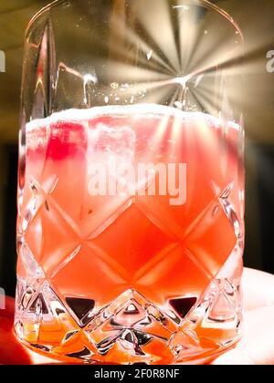 Cocktails avec fraises et framboises Banque D'Images
