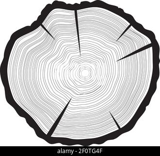 Arrière-plan des anneaux de l'arbre. Arbre annuel Illustration de Vecteur