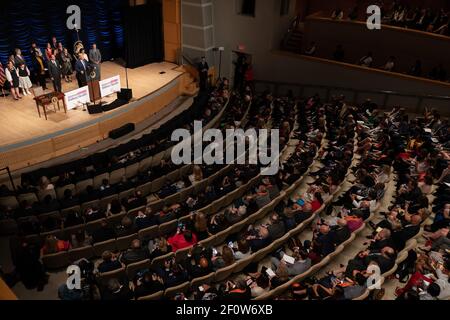 Le président Donald Trump prononce un discours et signe un décret sur l'avancement de la santé rénale américaine mercredi 10 2019 juillet au Ronald Reagan Building and International Trade Center à Washington D.C. Banque D'Images