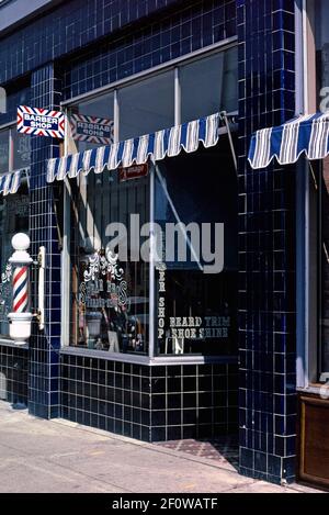 Années 1980 États-Unis - Shear Brothers Barber Shop Ogden Utah ca. 1980 Banque D'Images