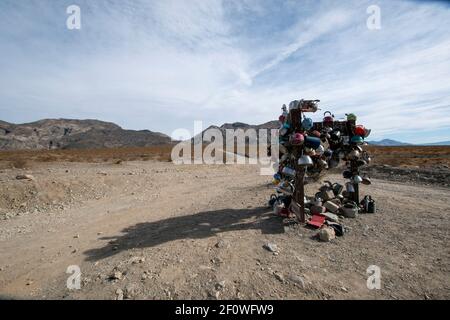 Teakettle Junction est un monument célèbre dans le parc national de la Vallée de la mort, mais il est difficile à atteindre. Banque D'Images