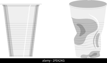 Jeu de tasses en plastique Illustration de Vecteur