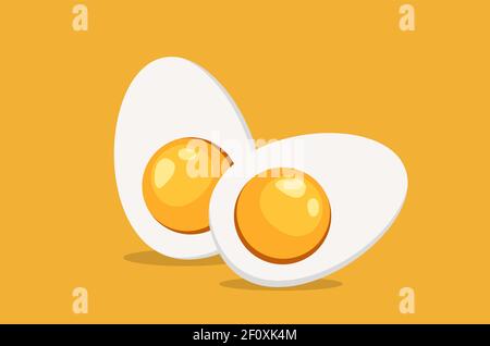 Œuf dur en tranches Illustration de Vecteur