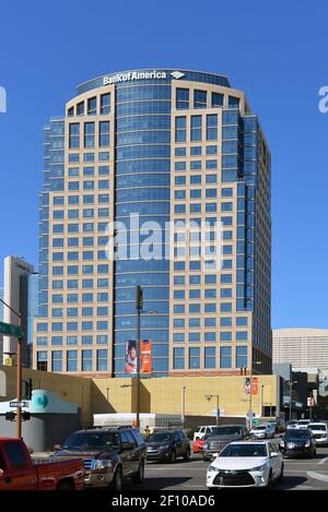 Phoenix, AZ, Etats-Unis - 21 février 2016 : Bank of America Tower dans le centre-ville de Phoenix. Boa est la deuxième institution bancaire en importance aux États-Unis. Banque D'Images