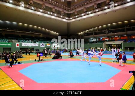 Gymnase du parc olympique de Komazawa, Tokyo, Japon. 7 mars 2021. Vue générale, 7 MARS 2021 - Taekwondo : le 14ème Championnat du Japon Taekwondo au gymnase du parc olympique de Komazawa, Tokyo, Japon. Crédit: Naoki Nishimura/AFLO SPORT/Alay Live News Banque D'Images