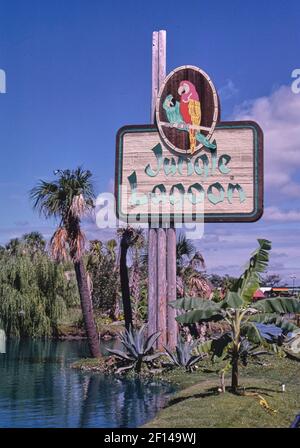 Panneau - Jungle Lagoon Golf - Myrtle Beach - Caroline du Sud ca. 1985 Banque D'Images