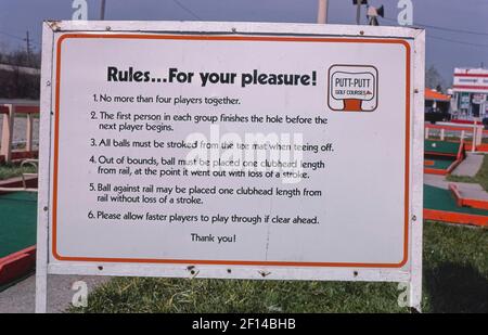 Voir 4 - Putt-Putt - Drayton Plains - Michigan ca. 1986 Banque D'Images