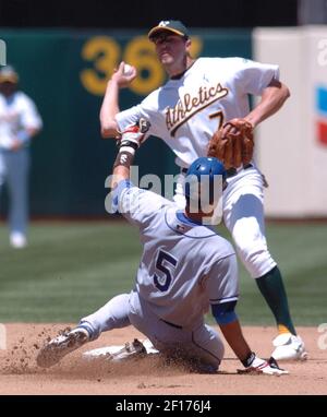 The Los Angeles Dodgers Nomar Garciaparra of the National League speaks  during a press conference in Pittsburgh, Pa on July 10, 2006. (UPI  Photo/Mark Goldman Stock Photo - Alamy