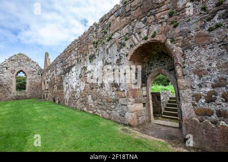 Les ruines de Bonamargy Friary, Ballycastle, Moyle, Comté d'Antrim, Irlande du Nord, ROYAUME-UNI Banque D'Images