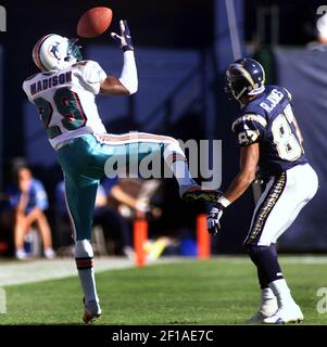 San Diego Chargers Tony Martin, right, and Mark Seay celebrate after  Martin's game-winning touchdown in the fourth quarter of their AFC  Championship game in Pittsburgh, Jan. 15, 1995 against the Pittsburgh  Steelers.