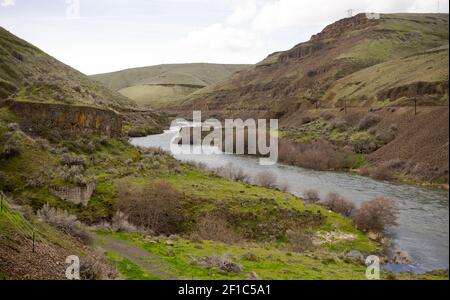 Deep gorge Deschutes River Wild Scenic Corridor Oregon Banque D'Images