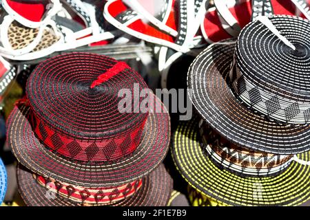 En afrique du Sud, gros plan sur le chapeau coloré Banque D'Images