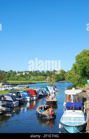 Thameside Marina on River Thames, Wargrave, Berkshire, Angleterre, Royaume-Uni Banque D'Images