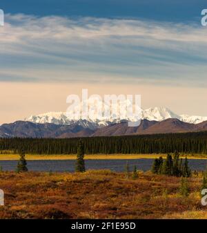 Gamme Denali Mont McKinley Alaska Amérique du Nord Banque D'Images