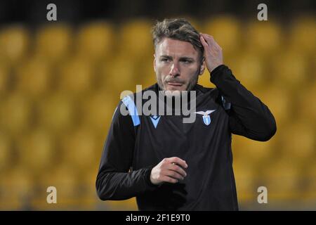 Ciro immobile joueur du Latium, pendant le match de la série italienne UN championnat entre Benevento vs Lazio, résultat final 1-1, match joué à la Banque D'Images