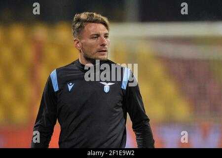 Ciro immobile joueur du Latium, pendant le match de la série italienne UN championnat entre Benevento vs Lazio, résultat final 1-1, match joué à la Banque D'Images