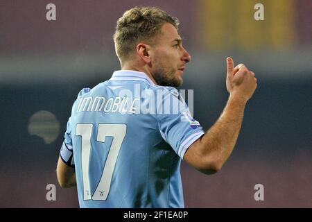 Ciro immobile joueur du Latium, pendant le match de la série italienne UN championnat entre Benevento vs Lazio, résultat final 1-1, match joué à la Banque D'Images