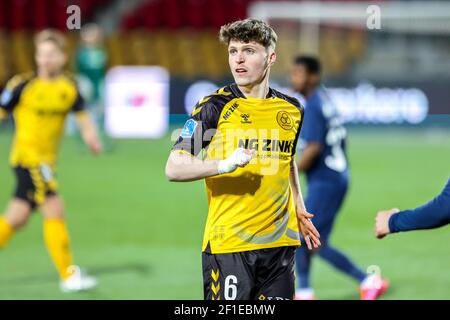 Farum, Danemark. 7 mars 2021. Nikolas Dyhr (6) d'AC Horsens vu pendant le 3F Superliga match entre FC Nordsjaelland et AC Horsens en droit de Dream Park à Farum. (Crédit photo : Gonzales photo/Alamy Live News Banque D'Images