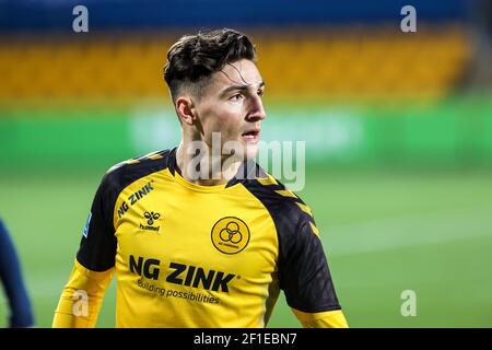 Farum, Danemark. 7 mars 2021. Lirim Qamili (18) d'AC Horsens vu pendant le 3F Superliga match entre FC Nordsjaelland et AC Horsens en droit de Dream Park à Farum. (Crédit photo : Gonzales photo/Alamy Live News Banque D'Images