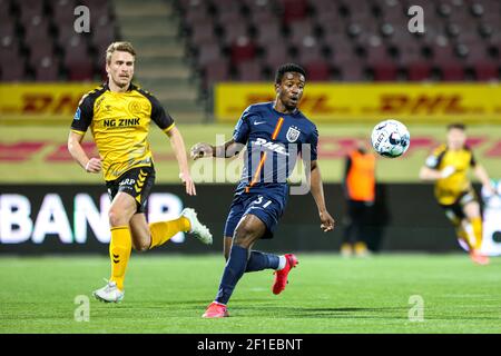 Farum, Danemark. 7 mars 2021. Ibrahim Sadiq (37) du FC Nordsjaelland vu pendant le match 3F Superliga entre le FC Nordsjaelland et l'AC Horsens en droit de Dream Park à Farum. (Crédit photo : Gonzales photo/Alamy Live News Banque D'Images