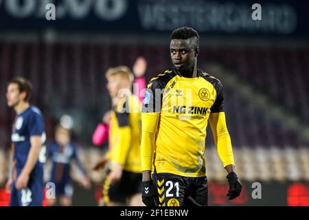 Farum, Danemark. 7 mars 2021. James Gomez (21) d'AC Horsens vu pendant le 3F Superliga match entre FC Nordsjaelland et AC Horsens en droit de Dream Park à Farum. (Crédit photo : Gonzales photo/Alamy Live News Banque D'Images